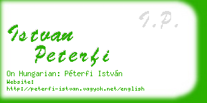 istvan peterfi business card