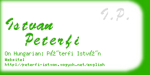 istvan peterfi business card
